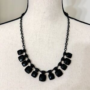 Black Faux Stone Necklace